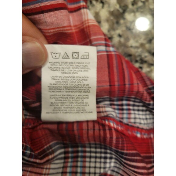 Wrangler Western Shirt Mens 3XL Red Plaid Short Sleeve Snap Front Western - Picture 5 of 5